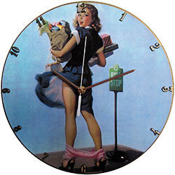 E23 Busstop Girl Record Clock
