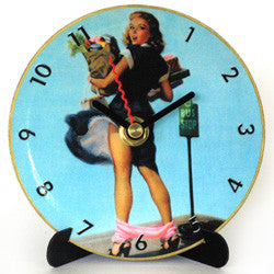 L23 Bus Stop Girl Mini LP Clock