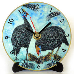 I28 Guinea Fowl Mini LP Clock