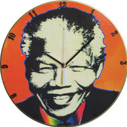 B03 Madiba Orange Record Clock