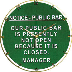 C11 Public Bar Notice Record Clock
