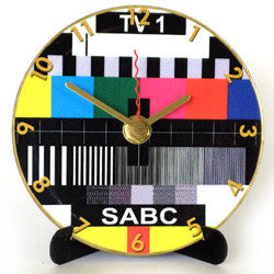 I04 SABC TV1 Orange Mini LP Clock