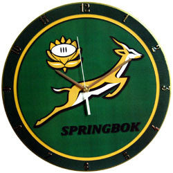 D06 Springbok Rugby Logo Record Clock