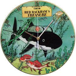 E07 Tintin Red Rackhams' Treasure Record Clock