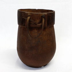 Z098 Himba Wood Milk Pail - Angola